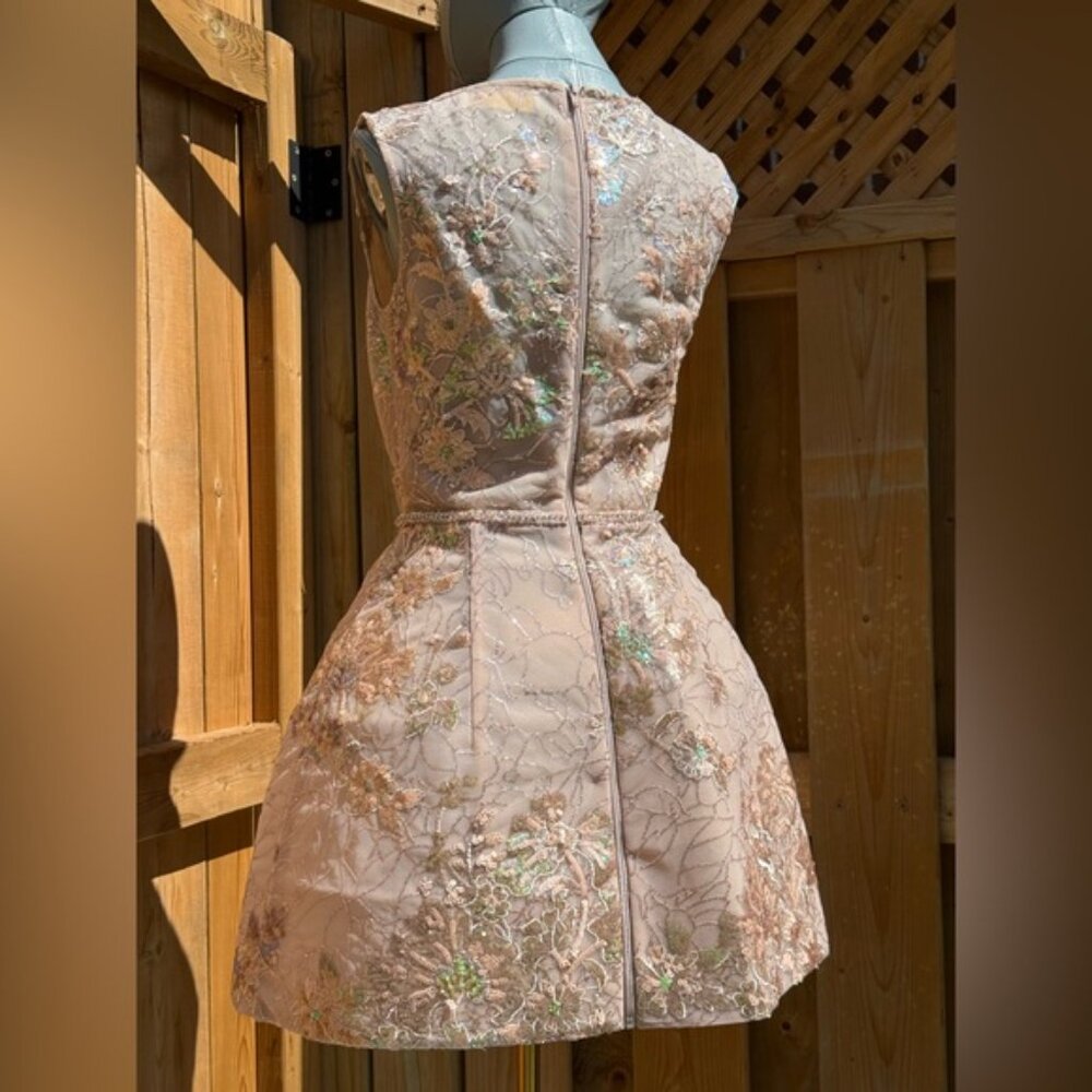 🆕 BRONX & BANCO 🧿 NWOT Violet Mini Dress, Gold & Champagne Sequin - Sz M US 6 - Picture 8 of 15